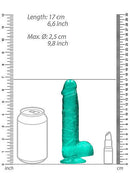 REALROCK 6IN REALISTIC DILDO W/ BALLS TURQUOISE-2