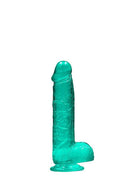 REALROCK 6IN REALISTIC DILDO W/ BALLS TURQUOISE-3