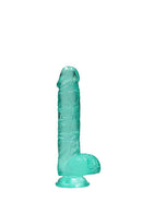 REALROCK 6IN REALISTIC DILDO W/ BALLS TURQUOISE-0