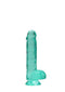 REALROCK 6IN REALISTIC DILDO W/ BALLS TURQUOISE-0
