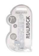 REALROCK 7IN REALISTIC DILDO W/ BALLS CRYSTAL CLEAR-1
