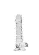 REALROCK 7IN REALISTIC DILDO W/ BALLS CRYSTAL CLEAR-3