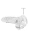 REALROCK 7IN REALISTIC DILDO W/ BALLS CRYSTAL CLEAR-4