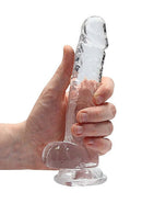 REALROCK 7IN REALISTIC DILDO W/ BALLS CRYSTAL CLEAR-6