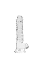 REALROCK 7IN REALISTIC DILDO W/ BALLS CRYSTAL CLEAR-0