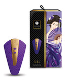 Shunga Obi Intimate Massager Purple with contoured body and elegant packaging
