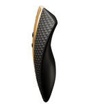 Shunga Obi Intimate Massager Black side view showing its contoured design and textured grip for stimulation.