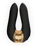 Shunga Aiko Intimate Massager Black with silicone body and gold accents, designed for pleasurable sensations.
