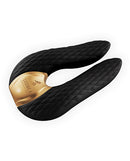 Shunga Aiko Intimate Massager Black with flexible silicone design for enhanced pleasure.