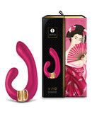 Shunga Miyo Intimate Massager Raspberry dual-stimulation toy with elegant design and packaging.