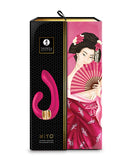 Shunga Miyo Intimate Massager Raspberry packaging featuring vibrant design and elegant graphics.