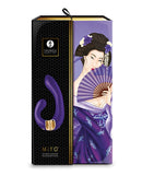 Shunga Miyo Intimate Massager Purple packaging featuring elegant design and product details.