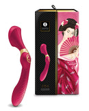 Shunga Zoa Intimate Massager Raspberry, designed for enveloping, intense stimulation with a sleek, ergonomic shape.