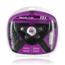 BFF Naturally Yours Strap On Harness with adjustable design, four rings, and included bullet vibrator for enhanced pleasure.