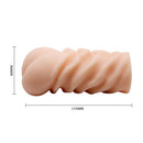Crazy Bull Masturbator Sleeve Isabel Beige showing its realistic design and dimensions for optimal pleasure.