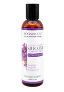 Moonbloom Luxury Silicone Comfort Glide Extra Sensitive 4 Oz bottle with a sleek design and premium ingredients.