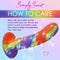Care instructions for Simply Sweet Rainbow Silicone Dildo with text and image of rainbow-colored dildo and bubbles.