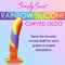 Simply Sweet Rainbow Silicone Curved Dildo with vibrant colors and smooth texture for g-spot or p-spot stimulation