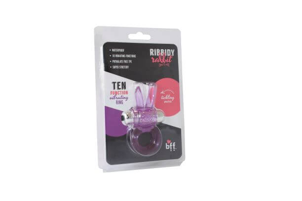RIBBIDY RABBIT VIBRATING COCK RING-PURPLE-1