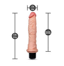 Dr Skin Silicone Dr Webber Vibrating Dildo 9.75 inch with measurements displayed
