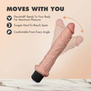 Dr Skin Silicone Dr Webber Vibrating Dildo 9.75 inch showcasing flexible design for targeted pleasure.