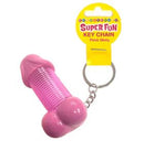 Super Fun Key Chain Penis Slinky featuring a pink novelty keychain slinky.
