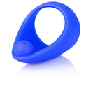 Screaming O Swing O Blue Cock Ring showcasing a silicone design with a contoured sling and solid ball for enhanced performance.