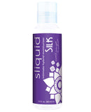Sliquid Naturals Silk Hybrid Lubricant 2 oz bottle showcasing creamy texture and luxurious feel for intimate moments.