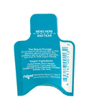 Sliquid Naturals Sea Pillows Water Based Lube .17 oz packaging with vegan ingredients list and usage instructions.
