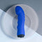 Selopa Blue Banger Petite Vibrator with Curved Head on Glass Plate