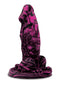 WhipSmart Dragon's Lair 7-inch dragon dildo with fantasy-inspired pink and black swirl texture.