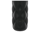 Satisfyer Sparkling Darling Mini Clitoral Vibrator close-up showing control buttons and sleek design.