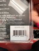 Spartacus Wide Silicone Donut Cock Ring 1.5 Inch Black packaging featuring a safety and ingredient label.