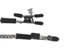 Spartacus adjustable gator nipple clamps with rubber tips and jewel chain for customizable sensation.