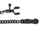 Blackline adjustable nipple clamps with link chain, rubber-tipped for comfort, ideal for varied sensation play.