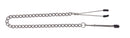 Silver Spartacus adjustable tweezer nipple clamps with rubber-tipped ends and link chain for beginner-friendly pleasure.