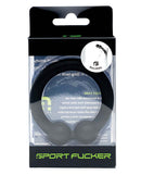 Bull Ring Black cock ring by Sport Fucker in packaging, made of extra firm silicone for enhanced pleasure and flexibility.