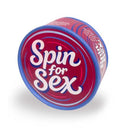 Spin For Sex Adult Game canister showcasing the playful design and vibrant colors for exciting bedroom fun.