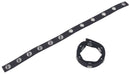 Adjustable Spartacus black leather cock ring with six-speed snaps for customizable fit and comfort.