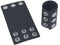 Spartacus Leathers 3-inch ball stretcher with snap closures made from durable black leather.