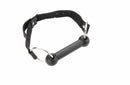 Spartacus Leathers Silicone Bit Gag with leather strap and metal O-rings, comfortable and non-toxic design.