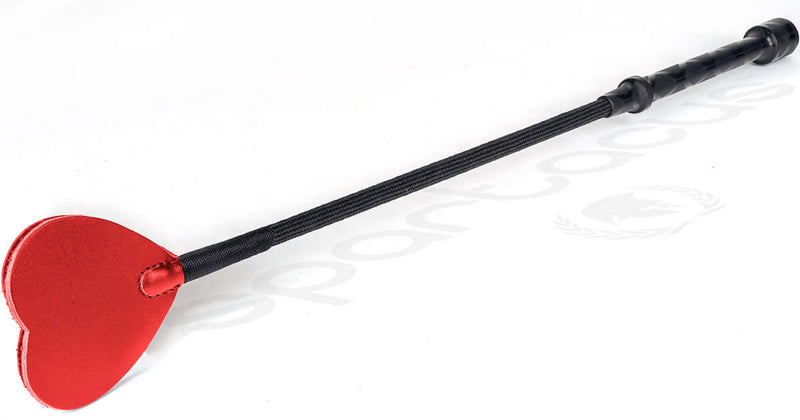 20IN FLEXI CROP- RED HEART SHAPE LEATHER TIP-1