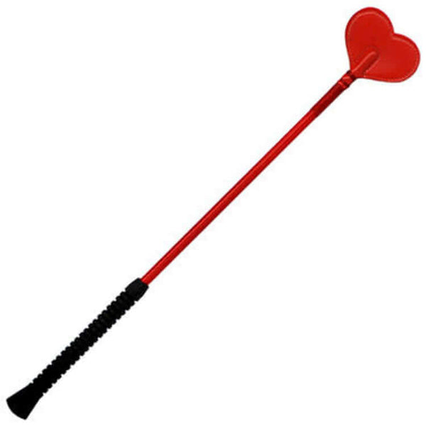20IN FLEXI CROP- RED HEART SHAPE LEATHER TIP-0