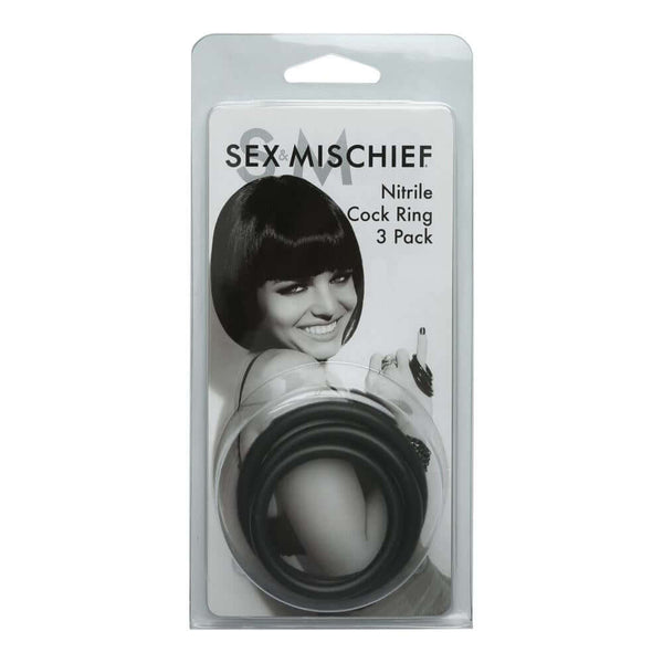 SEX & MISCHIEF NITRILE COCKRING 3 PACK-0
