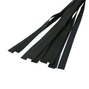 Close-up of the strands of the Sex & Mischief Faux Leather Flogger, showcasing its sleek design and quality materials.