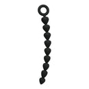 Sex & Mischief Silicone Anal Beads Black, sleek body-safe anal beads designed for pleasure and comfortable exploration.