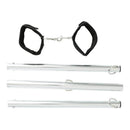 Expandable Spreader Bar & Handcuffs Set featuring metal bars and soft handcuffs for versatile restraint.
