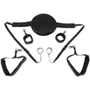 Sportsheets Pivot Positioning Partner Sex Sling Black with soft cuffs and padded pillow for comfort and support.