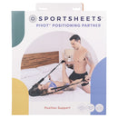 Sportsheets Pivot Positioning Partner Sex Sling Black packaging showcasing innovative position support features.