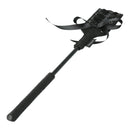 Luxurious black riding crop paddle with lace and satin bow from Sportsheets Midnight collection. Perfect for BDSM and bedroom play.